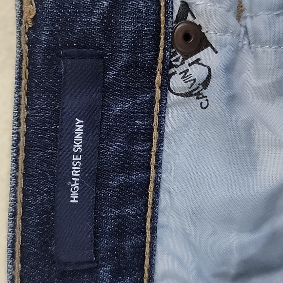 Calvin Klein Jeans High Rise Skinny Faded Blue Jeans 4 - Picture 10 of 11